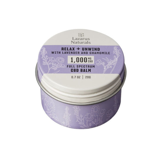 Lazarus Naturals Lavender CBD Balm - Relax + Unwind - 1000mg