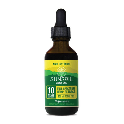 Sunsoil CBD Tincture Oil Unflavored - 1200mg
