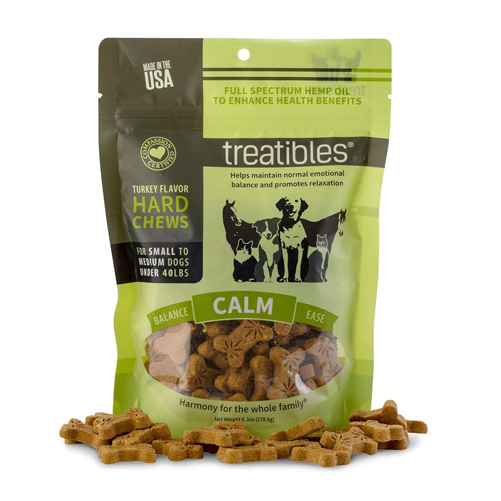 Treatibles® Small Turkey Grain Free Hard Chews 1mg - Calm